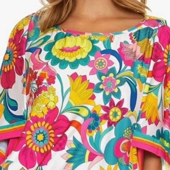 TRINA TURK Women’s Swim and Spa Collection Multicolor Beach Coverup Dress Tunic - Picture 11 of 13